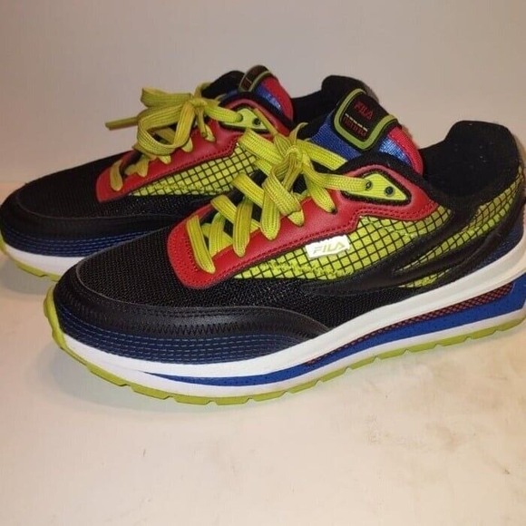 Fila Other - FILA Men's Renno 1911 Running Shoes 5.5 Black/Blue/Red/Green Sneakers Nearly New